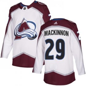 Wholesale Cheap Adidas Avalanche #29 Nathan MacKinnon White Road Authentic Stitched NHL Jersey