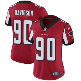 Wholesale Cheap Nike Falcons #90 Marlon Davidson Red Team Color Women\'s Stitched NFL Vapor Untouchable Limited Jersey