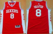 Wholesale Cheap Men's Philadelphia 76ers #8 Jahlil Okafor Revolution 30 Swingman 2015 Draft New Red Jersey