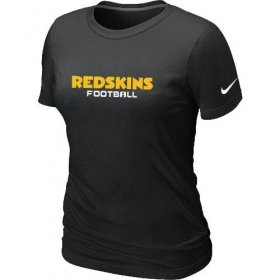 Wholesale Cheap Women\'s Nike Washington Redskins Sideline Legend Authentic Font T-Shirt Black