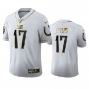 Wholesale Cheap Indianapolis Colts #17 Philip Rivers Men's Nike White Golden Edition Vapor Limited NFL 100 Jersey