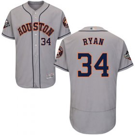 Wholesale Cheap Astros #34 Nolan Ryan Grey Flexbase Authentic Collection 2019 World Series Bound Stitched MLB Jersey