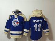 Wholesale Cheap Men's Toronto Blue Jays #11 Bo Bichette Royal Ageless Must-Have Lace-Up Pullover Hoodie