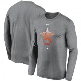 Wholesale Cheap Men\'s Houston Astros Nike Charcoal Authentic Collection Legend Performance Long Sleeve T-Shirt
