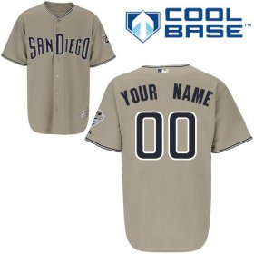Wholesale Cheap Padres Customized Authentic Grey Cool Base MLB Jersey (S-3XL)