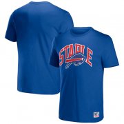 Wholesale Cheap Men's Buffalo Bills x Staple Blue Logo Lockup T-Shirt