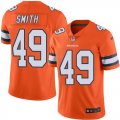Wholesale Cheap Nike Broncos #49 Dennis Smith Orange Men's Stitched NFL Limited Rush Jersey