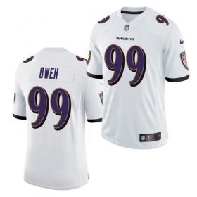 Wholesale Cheap Men\'s Baltimore Ravens #99 Odafe Oweh White 2021 Limited Football Jersey