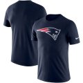 Wholesale Cheap New England Patriots Nike Essential Logo Dri-FIT Cotton T-Shirt Navy