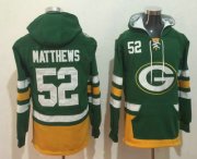 Wholesale Cheap Men's Green Bay Packers #52 Clay Matthews NEW Green Pocket Stitched NFL Pullover Hoodie