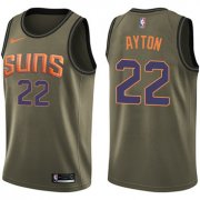 Wholesale Cheap Nike Phoenix Suns #22 Deandre Ayton Green NBA Swingman Salute to Service Jersey