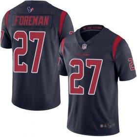 Wholesale Cheap Nike Texans #27 D\'Onta Foreman Navy Blue Youth Stitched NFL Limited Rush Jersey