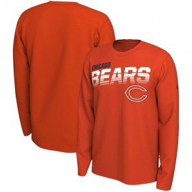 Wholesale Cheap Chicago Bears Nike Sideline Line of Scrimmage Legend Performance Long Sleeve T-Shirt Orange
