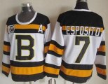 Wholesale Cheap Bruins #7 Phil Esposito White CCM Throwback 75TH Stitched NHL Jersey