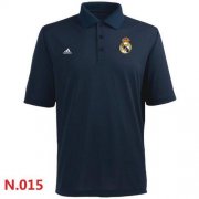 Wholesale Cheap Adidas Real Madrid CF Textured Solid Performance Polo Dark Blue