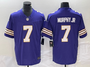 Wholesale Cheap Men's Minnesota Vikings #7 Byron Murphy Jr Purple 2023 FUSE Vapor Limited Throwback Stitched Jersey