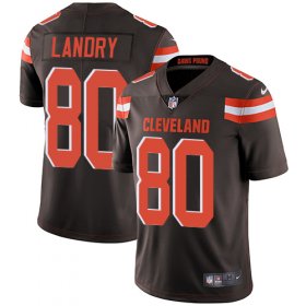 Wholesale Cheap Nike Browns #80 Jarvis Landry Brown Team Color Men\'s Stitched NFL Vapor Untouchable Limited Jersey