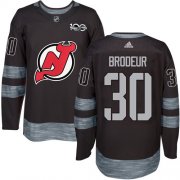 Wholesale Cheap Adidas Devils #30 Martin Brodeur Black 1917-2017 100th Anniversary Stitched NHL Jersey