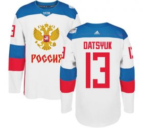 Wholesale Cheap Team Russia #13 Pavel Datsyuk White 2016 World Cup Stitched NHL Jersey