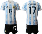 Wholesale Cheap Men 2020-2021 Season National team Argentina home white 17 Soccer Jersey