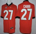 Wholesale Cheap Georgia Bulldogs #27 Nick Chubb Red 2015 College Football Nike Limited Jersey