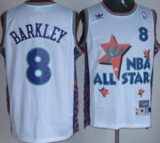 Wholesale Cheap NBA 1995 All-Star #8 Charles Barkley White Swingman Throwback Jersey