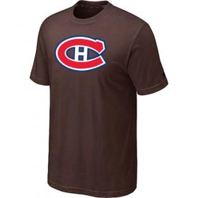 Wholesale Cheap Montreal Canadiens Big & Tall Logo Brown NHL T-Shirt