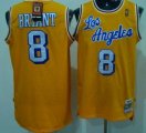 Wholesale Cheap Los Angeles Lakers #8 Kobe Bryant Los Yellow Swingman Throwback Jersey