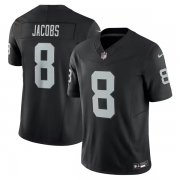 Wholesale Cheap Men's Las Vegas Raiders #8 Josh Jacobs Black 2023 F.U.S.E. Vapor Untouchable Stitched Football Jersey