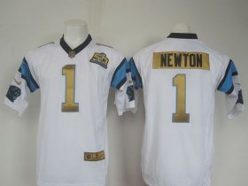 Wholesale Cheap Nike Panthers #1 Cam Newton White Super Bowl 50 Collection Men\'s Stitched NFL Elite Jersey