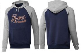 Wholesale Cheap Detroit Tigers Pullover Hoodie Dark Blue & Grey