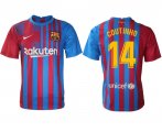 Wholesale Cheap Men 2021-2022 Club Barcelona home aaa version red 14 Nike Soccer Jerseys