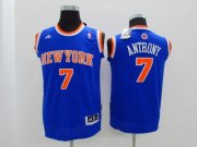 Cheap New York Knicks #7 Carmelo Anthony Blue Kids Jersey