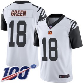 Wholesale Cheap Nike Bengals #18 A.J. Green White Men\'s Stitched NFL Limited Rush 100th Season Jersey