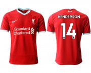 Wholesale Cheap Men 2020-2021 club Liverpool home aaa version 14 red Soccer Jerseys