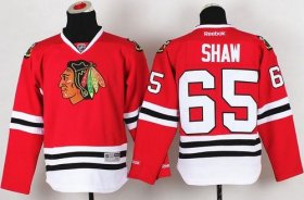 Wholesale Cheap Blackhawks #65 Andrew Shaw Red Stitched Youth NHL Jersey