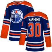 Wholesale Cheap Adidas Oilers #30 Bill Ranford Royal Blue Alternate Authentic Stitched NHL Jersey