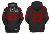 Cheap Men's San Francisco 49ers #23 Christian McCaffrey Black Super Bowl LVIII Alternate Pullover Hoodie