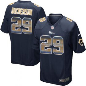 Wholesale Cheap Nike Rams #29 Eric Dickerson Navy Blue Team Color Men\'s Stitched NFL Limited Strobe Jersey