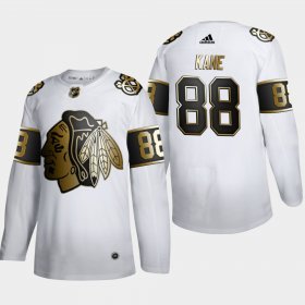 Wholesale Cheap Chicago Blackhawks #88 Patrick Kane Men\'s Adidas White Golden Edition Limited Stitched NHL Jersey
