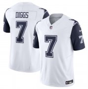 Wholesale Cheap Men's Dallas Cowboys #7 Trevon Diggs White 2023 F.U.S.E. Vapor Limited Stitched Football Jersey
