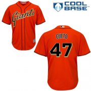 Wholesale Cheap Giants #47 Johnny Cueto Orange Alternate Cool Base Stitched Youth MLB Jersey