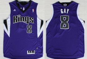 Wholesale Cheap Sacramento Kings #8 Rudy Gay Revolution 30 Swingman Purple Jersey