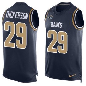 Wholesale Cheap Nike Rams #29 Eric Dickerson Navy Blue Team Color Men\'s Stitched NFL Limited Tank Top Jersey