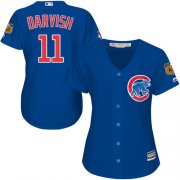 Wholesale Cheap Cubs #11 Yu Darvish Blue Alternate Women's Stitched MLB Jersey