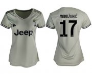 Wholesale Cheap Women's Juventus #17 Mandzukic Away Soccer Club Jersey
