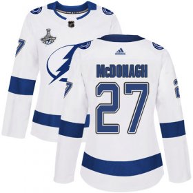 Cheap Adidas Lightning #27 Ryan McDonagh White Road Authentic Women\'s 2020 Stanley Cup Champions Stitched NHL Jersey