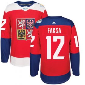 Wholesale Cheap Team Czech Republic #12 Radek Faksa Red 2016 World Cup Stitched NHL Jersey