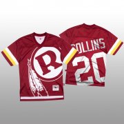 Wholesale Cheap NFL Washington Redskins #20 Landon Collins Red Men's Mitchell & Nell Big Face Fashion Limited NFL Jersey