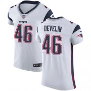 Wholesale Cheap Nike Patriots #46 James Develin White Men's Stitched NFL Vapor Untouchable Elite Jersey